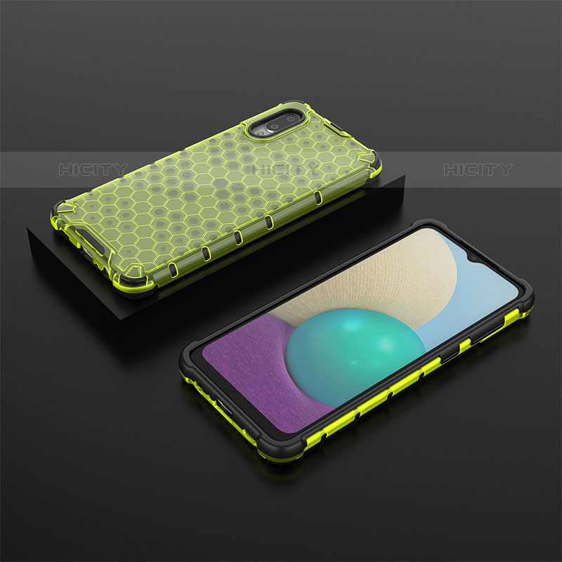 Coque Rebord Contour Silicone et Vitre Transparente Housse Etui 360 Degres AM1 pour Samsung Galaxy M02 Vert Plus