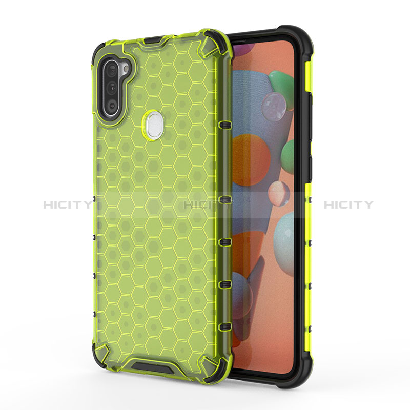 Coque Rebord Contour Silicone et Vitre Transparente Housse Etui 360 Degres AM1 pour Samsung Galaxy M11 Vert Plus