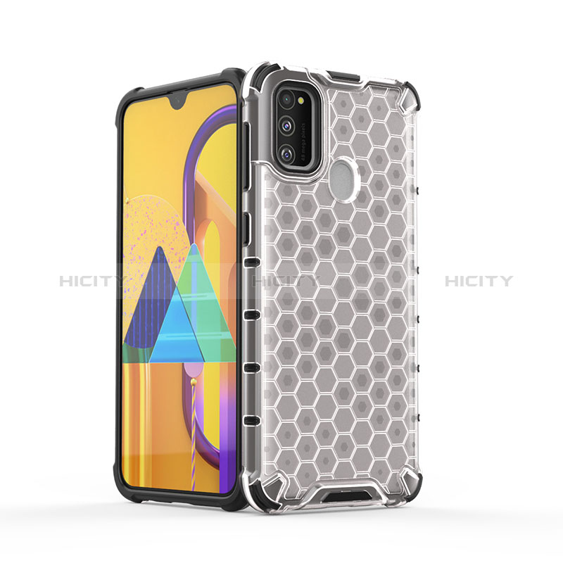 Coque Rebord Contour Silicone et Vitre Transparente Housse Etui 360 Degres AM1 pour Samsung Galaxy M21 Plus