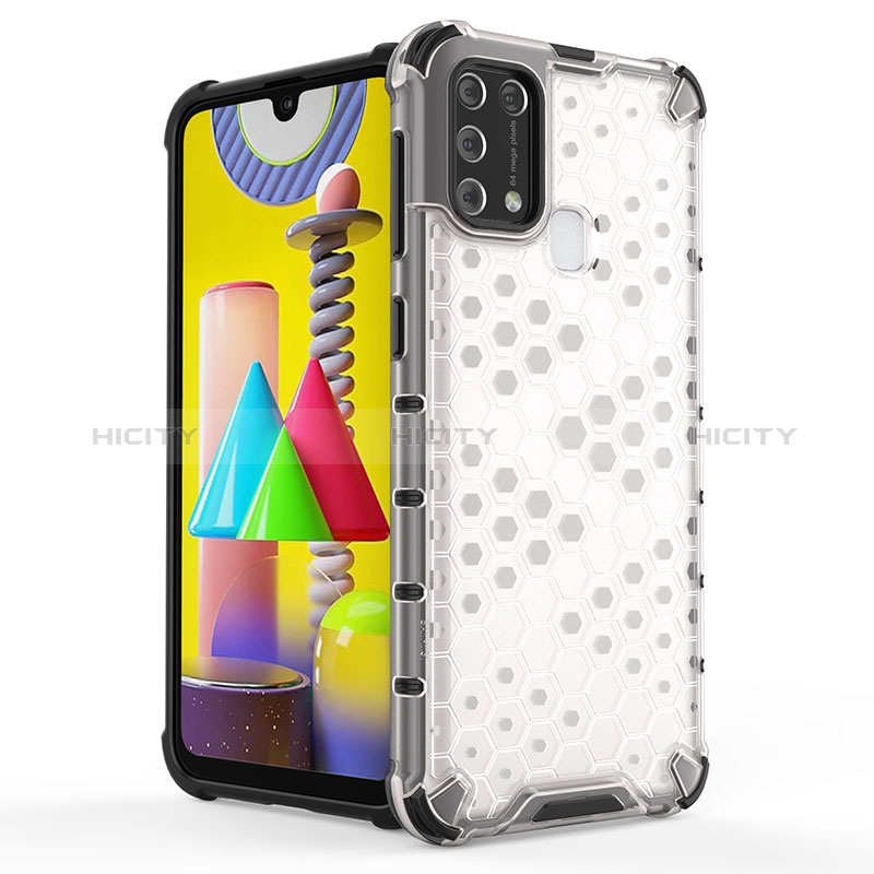 Coque Rebord Contour Silicone et Vitre Transparente Housse Etui 360 Degres AM1 pour Samsung Galaxy M31 Prime Edition Plus