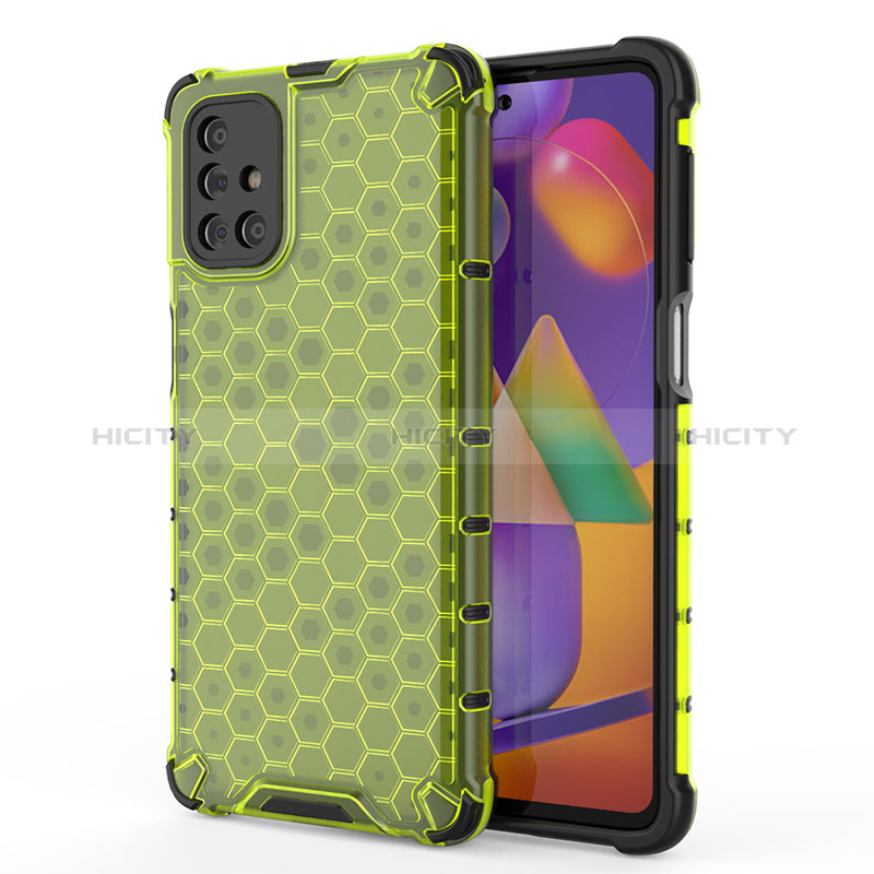 Coque Rebord Contour Silicone et Vitre Transparente Housse Etui 360 Degres AM1 pour Samsung Galaxy M31s Vert Plus