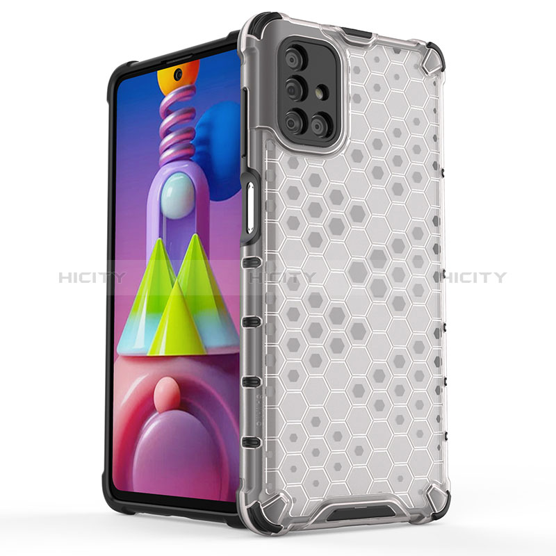 Coque Rebord Contour Silicone et Vitre Transparente Housse Etui 360 Degres AM1 pour Samsung Galaxy M51 Plus