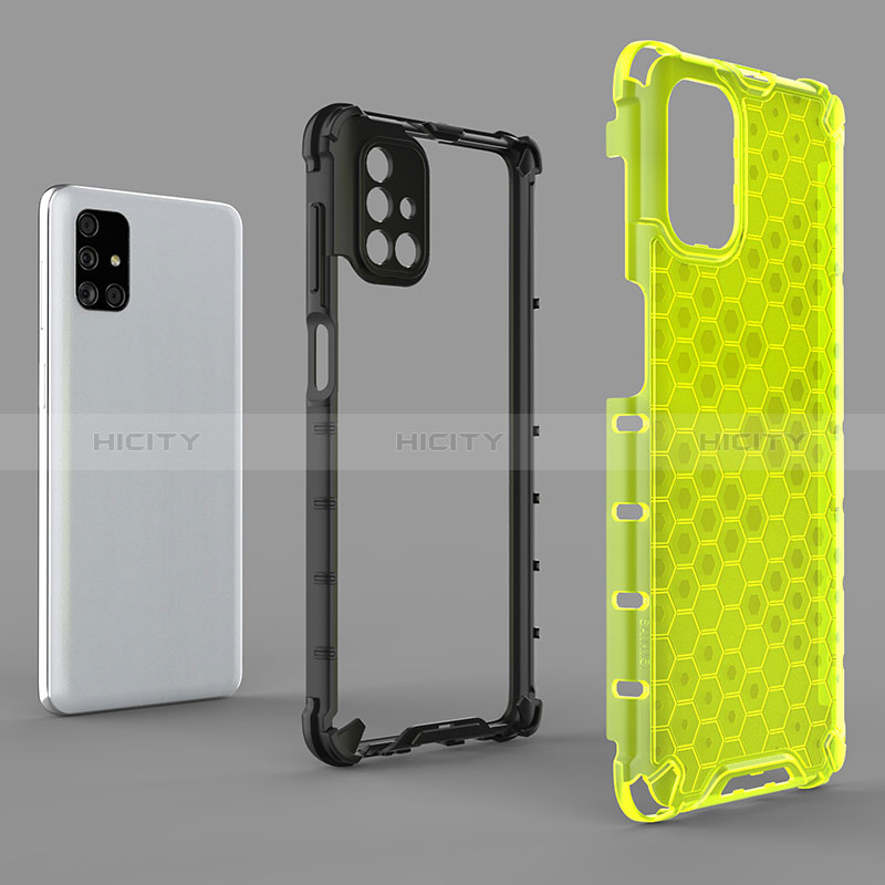 Coque Rebord Contour Silicone et Vitre Transparente Housse Etui 360 Degres AM1 pour Samsung Galaxy M51 Plus