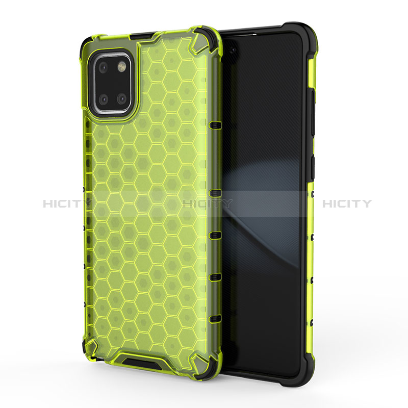 Coque Rebord Contour Silicone et Vitre Transparente Housse Etui 360 Degres AM1 pour Samsung Galaxy Note 10 Lite Vert Plus