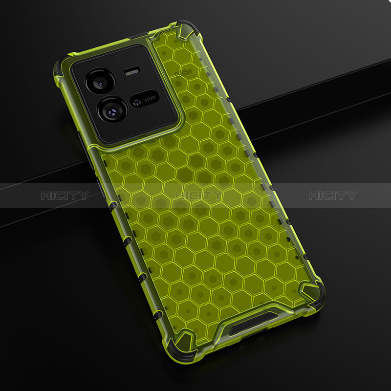 Coque Rebord Contour Silicone et Vitre Transparente Housse Etui 360 Degres AM1 pour Vivo iQOO 10 Pro 5G Vert Plus