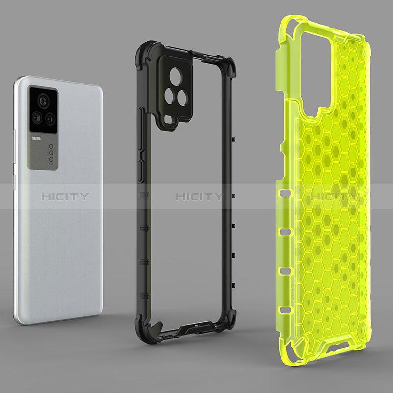 Coque Rebord Contour Silicone et Vitre Transparente Housse Etui 360 Degres AM1 pour Vivo iQOO 7 5G Plus