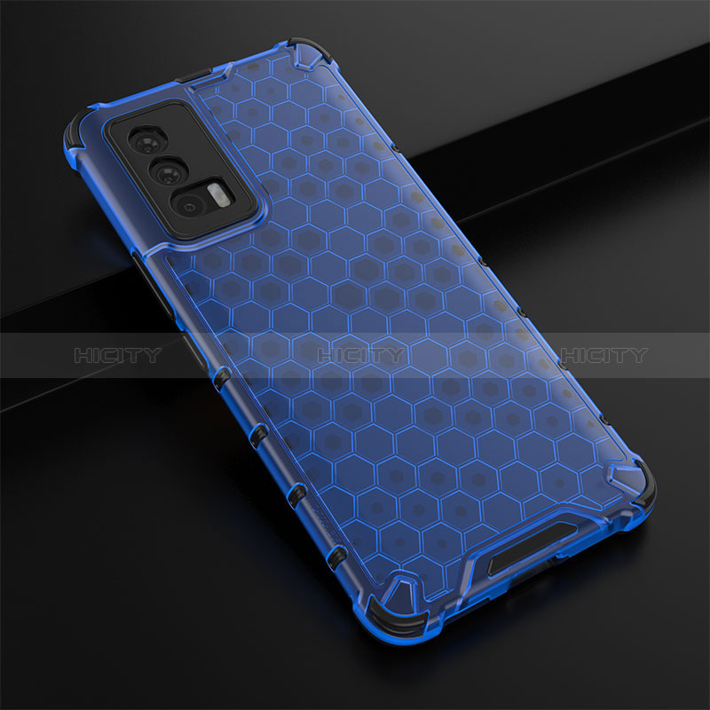 Coque Rebord Contour Silicone et Vitre Transparente Housse Etui 360 Degres AM1 pour Vivo iQOO Neo5 5G Bleu Plus