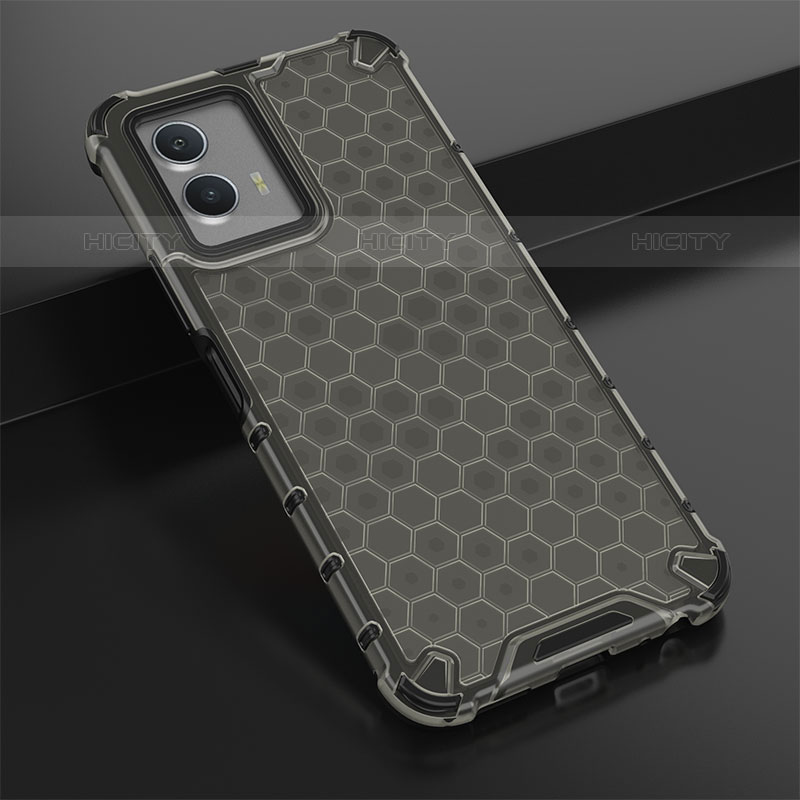 Coque Rebord Contour Silicone et Vitre Transparente Housse Etui 360 Degres AM1 pour Vivo iQOO U5 5G Noir Plus