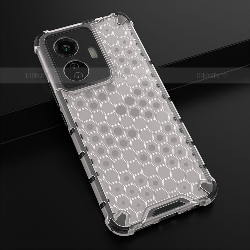 Coque Rebord Contour Silicone et Vitre Transparente Housse Etui 360 Degres AM1 pour Vivo T1 4G Blanc Plus