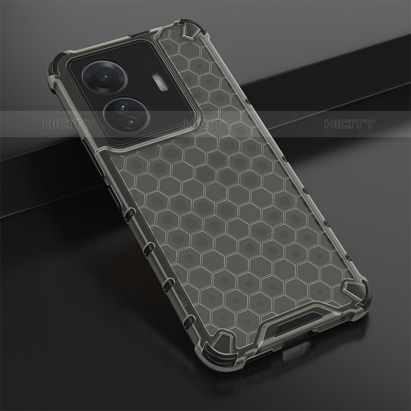 Coque Rebord Contour Silicone et Vitre Transparente Housse Etui 360 Degres AM1 pour Vivo T1 Pro 5G Noir Plus