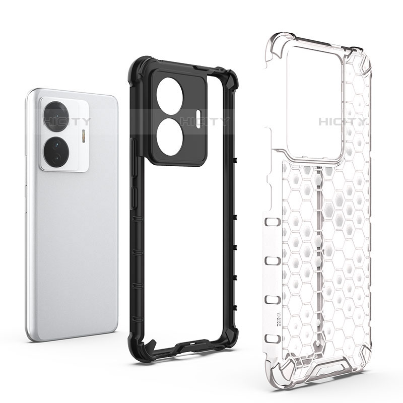 Coque Rebord Contour Silicone et Vitre Transparente Housse Etui 360 Degres AM1 pour Vivo T1 Pro 5G Plus