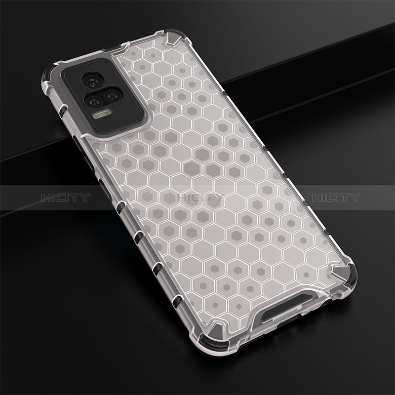 Coque Rebord Contour Silicone et Vitre Transparente Housse Etui 360 Degres AM1 pour Vivo V21e 4G Plus