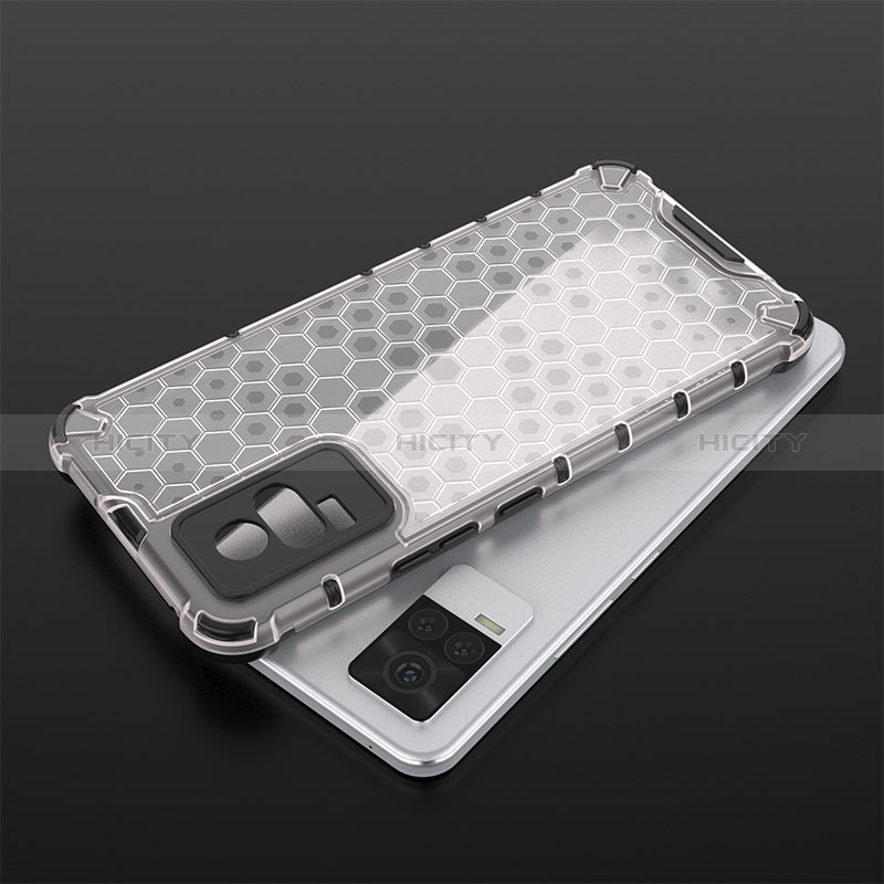 Coque Rebord Contour Silicone et Vitre Transparente Housse Etui 360 Degres AM1 pour Vivo V21e 4G Plus