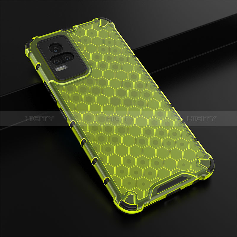 Coque Rebord Contour Silicone et Vitre Transparente Housse Etui 360 Degres AM1 pour Vivo V21e 4G Vert Plus