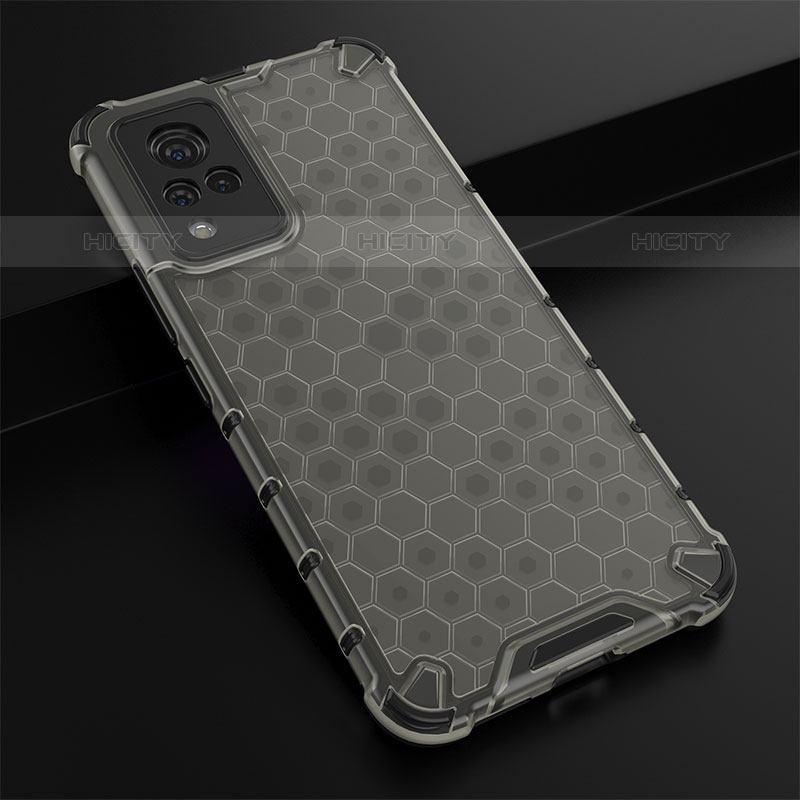 Coque Rebord Contour Silicone et Vitre Transparente Housse Etui 360 Degres AM1 pour Vivo V21s 5G Noir Plus