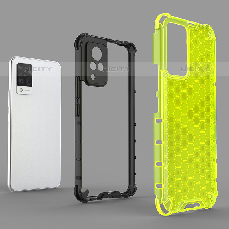 Coque Rebord Contour Silicone et Vitre Transparente Housse Etui 360 Degres AM1 pour Vivo V21s 5G Plus