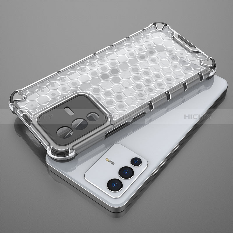 Coque Rebord Contour Silicone et Vitre Transparente Housse Etui 360 Degres AM1 pour Vivo V23 5G Plus