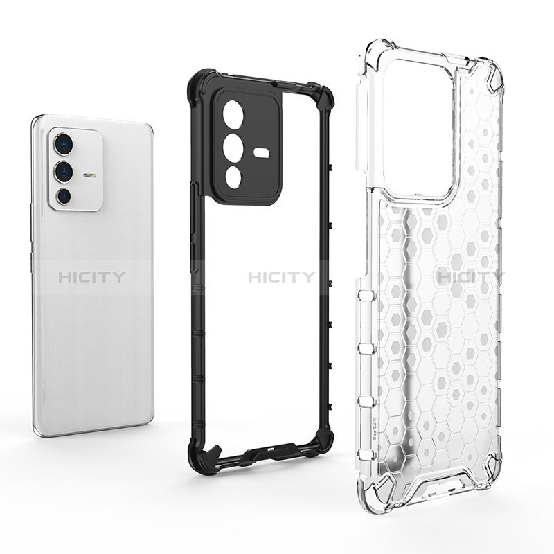 Coque Rebord Contour Silicone et Vitre Transparente Housse Etui 360 Degres AM1 pour Vivo V23 Pro 5G Plus