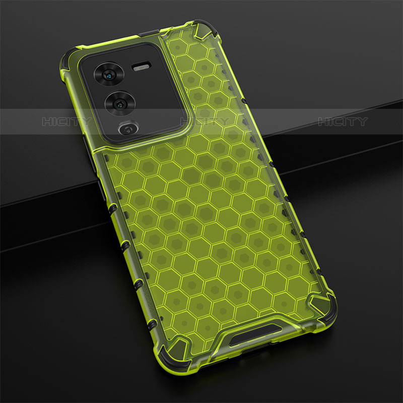 Coque Rebord Contour Silicone et Vitre Transparente Housse Etui 360 Degres AM1 pour Vivo V25 Pro 5G Vert Plus