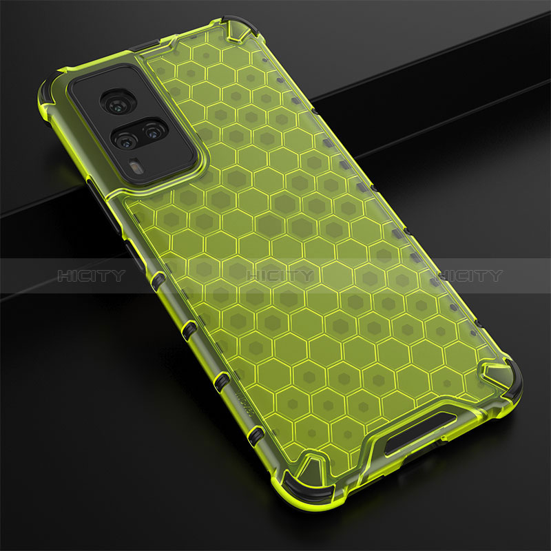 Coque Rebord Contour Silicone et Vitre Transparente Housse Etui 360 Degres AM1 pour Vivo X60 Pro 5G Vert Plus