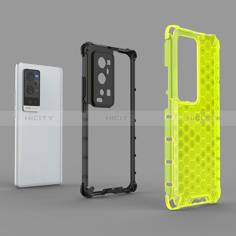 Coque Rebord Contour Silicone et Vitre Transparente Housse Etui 360 Degres AM1 pour Vivo X60 Pro+ Plus 5G Plus