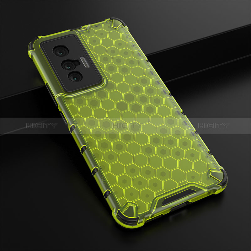 Coque Rebord Contour Silicone et Vitre Transparente Housse Etui 360 Degres AM1 pour Vivo X70 5G Vert Plus