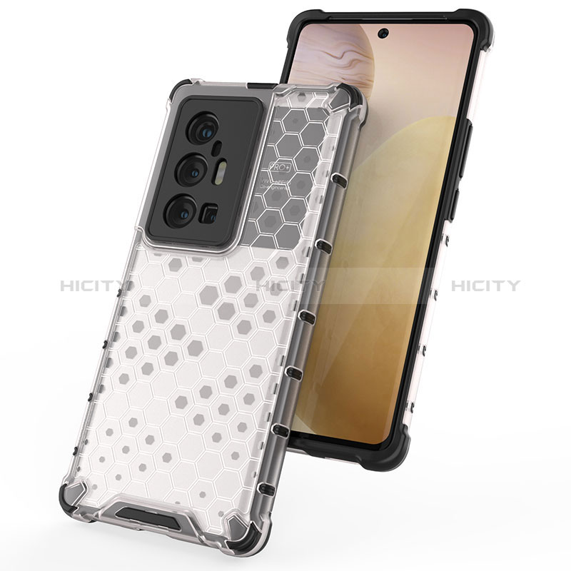 Coque Rebord Contour Silicone et Vitre Transparente Housse Etui 360 Degres AM1 pour Vivo X70 Pro+ Plus 5G Plus