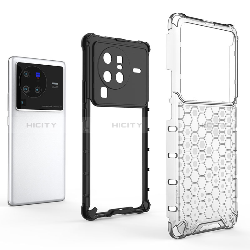 Coque Rebord Contour Silicone et Vitre Transparente Housse Etui 360 Degres AM1 pour Vivo X80 Pro 5G Plus