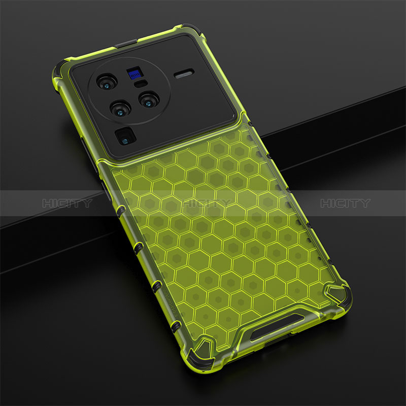 Coque Rebord Contour Silicone et Vitre Transparente Housse Etui 360 Degres AM1 pour Vivo X80 Pro 5G Plus