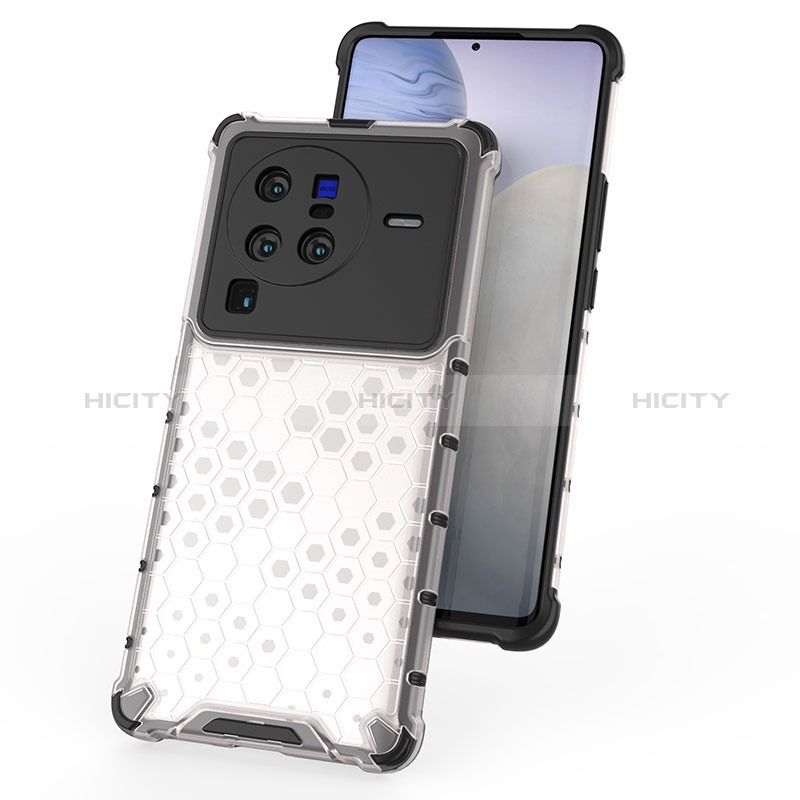 Coque Rebord Contour Silicone et Vitre Transparente Housse Etui 360 Degres AM1 pour Vivo X80 Pro 5G Plus