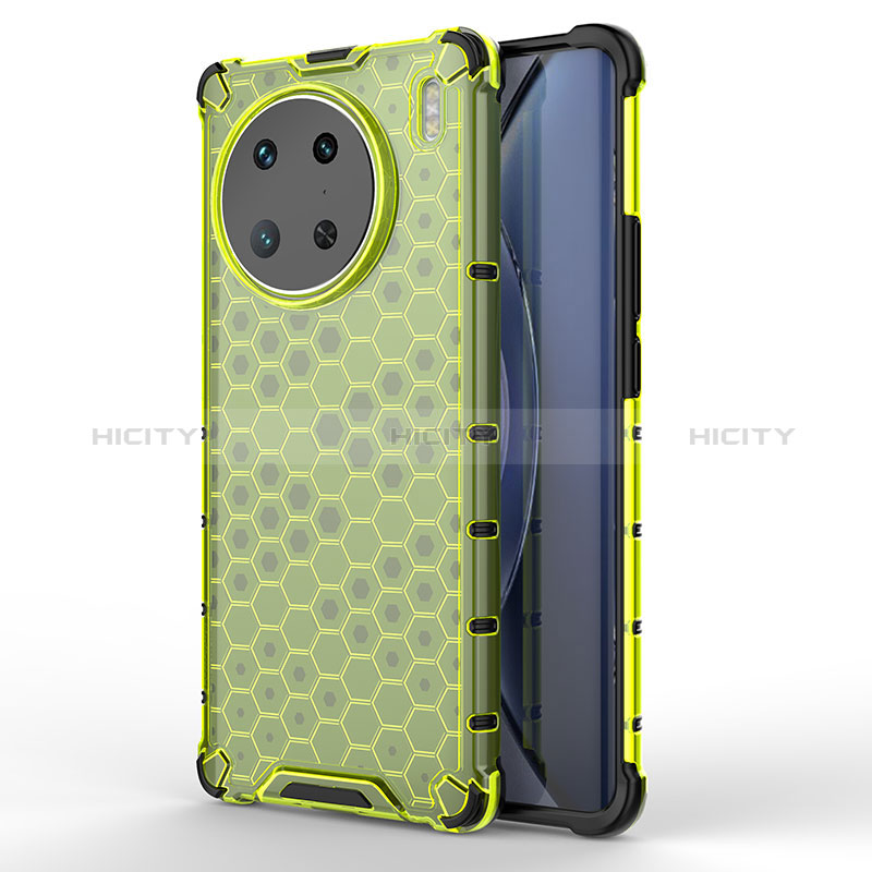 Coque Rebord Contour Silicone et Vitre Transparente Housse Etui 360 Degres AM1 pour Vivo X90 Pro 5G Vert Plus