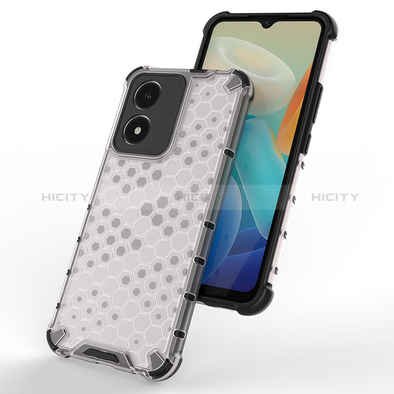 Coque Rebord Contour Silicone et Vitre Transparente Housse Etui 360 Degres AM1 pour Vivo Y02S Plus