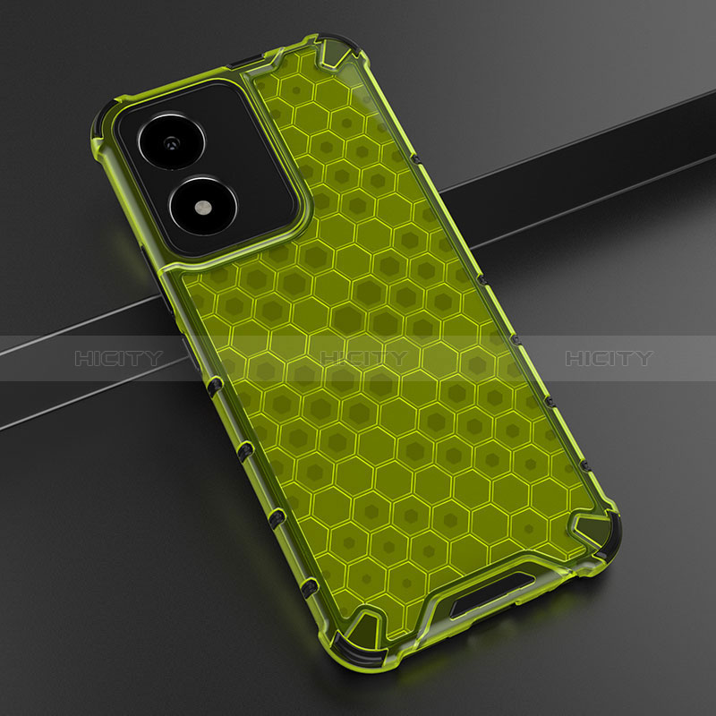 Coque Rebord Contour Silicone et Vitre Transparente Housse Etui 360 Degres AM1 pour Vivo Y02S Vert Plus