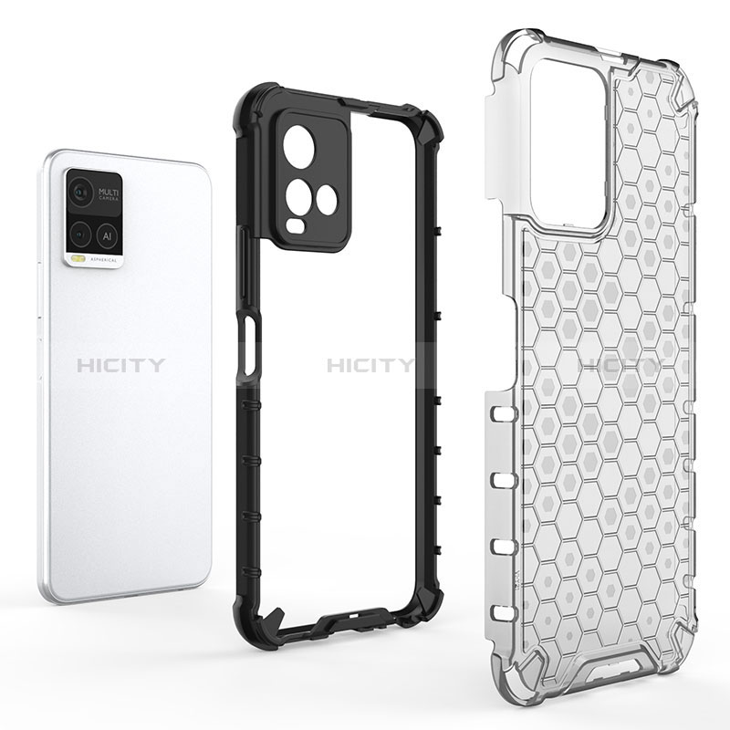 Coque Rebord Contour Silicone et Vitre Transparente Housse Etui 360 Degres AM1 pour Vivo Y21 Plus