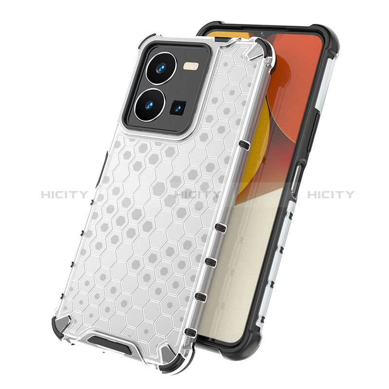 Coque Rebord Contour Silicone et Vitre Transparente Housse Etui 360 Degres AM1 pour Vivo Y35 4G Plus