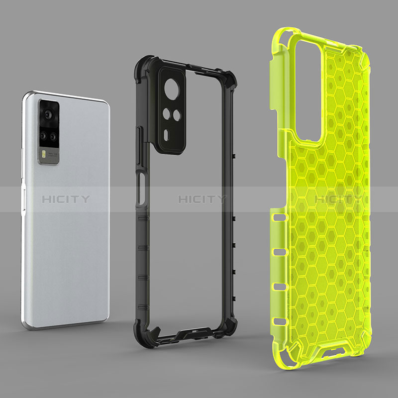 Coque Rebord Contour Silicone et Vitre Transparente Housse Etui 360 Degres AM1 pour Vivo Y51 (2021) Plus