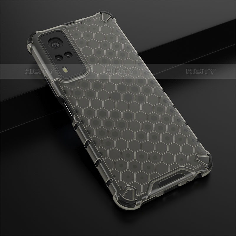 Coque Rebord Contour Silicone et Vitre Transparente Housse Etui 360 Degres AM1 pour Vivo Y51A Noir Plus