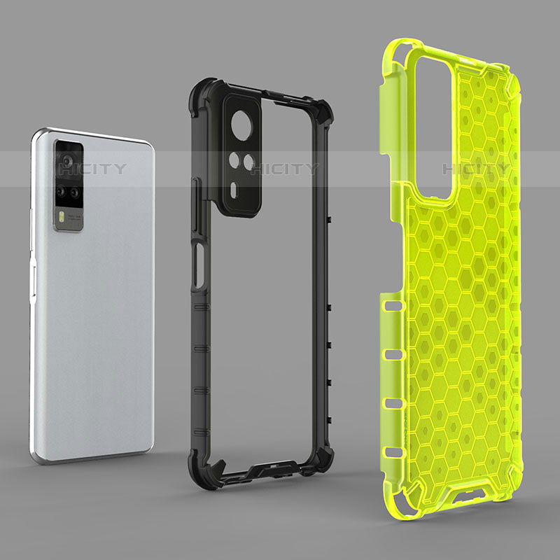 Coque Rebord Contour Silicone et Vitre Transparente Housse Etui 360 Degres AM1 pour Vivo Y51A Plus