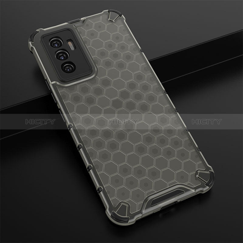 Coque Rebord Contour Silicone et Vitre Transparente Housse Etui 360 Degres AM1 pour Vivo Y75 4G Noir Plus