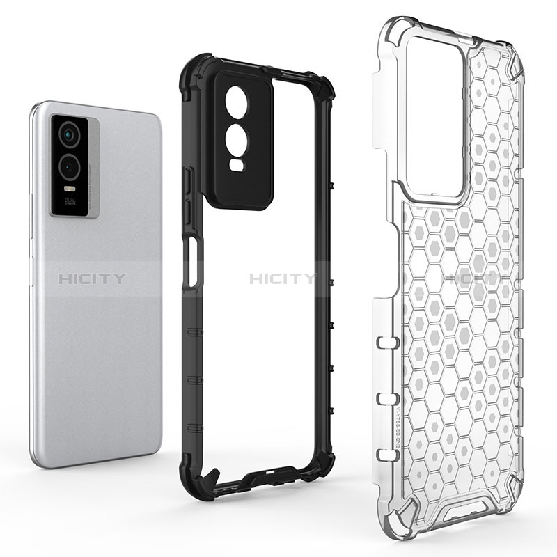 Coque Rebord Contour Silicone et Vitre Transparente Housse Etui 360 Degres AM1 pour Vivo Y76s 5G Plus