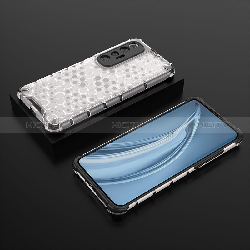 Coque Rebord Contour Silicone et Vitre Transparente Housse Etui 360 Degres AM1 pour Xiaomi Mi 10S 5G Blanc Plus