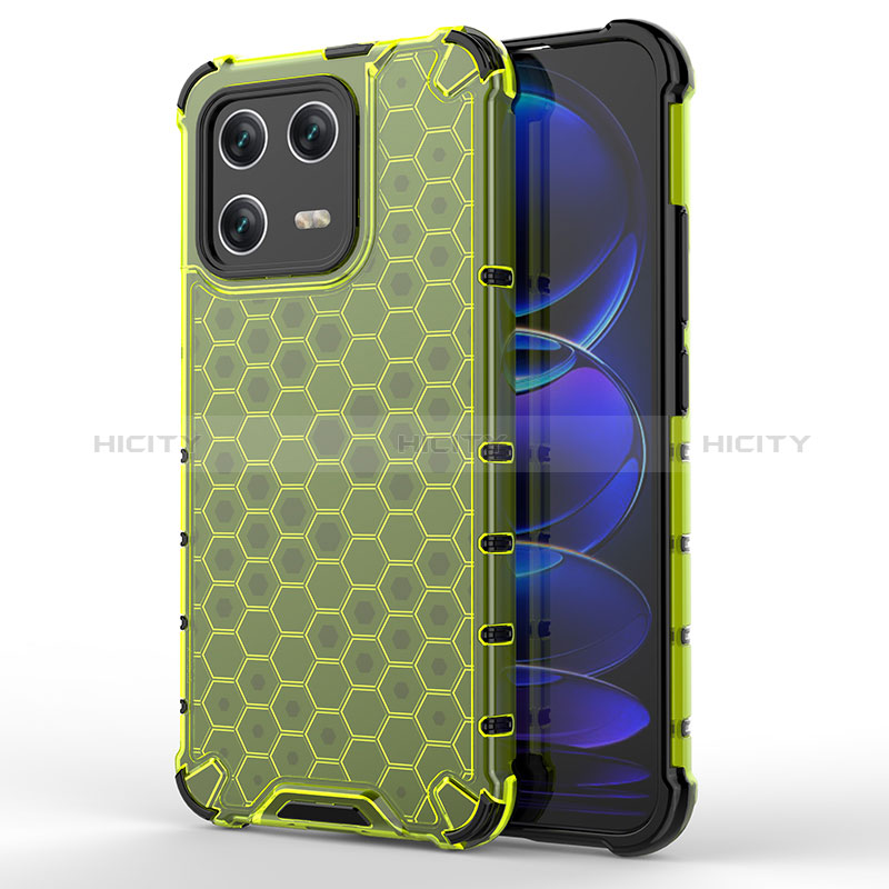 Coque Rebord Contour Silicone et Vitre Transparente Housse Etui 360 Degres AM1 pour Xiaomi Mi 13 5G Vert Plus