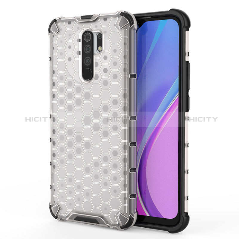 Coque Rebord Contour Silicone et Vitre Transparente Housse Etui 360 Degres AM1 pour Xiaomi Poco M2 Blanc Plus