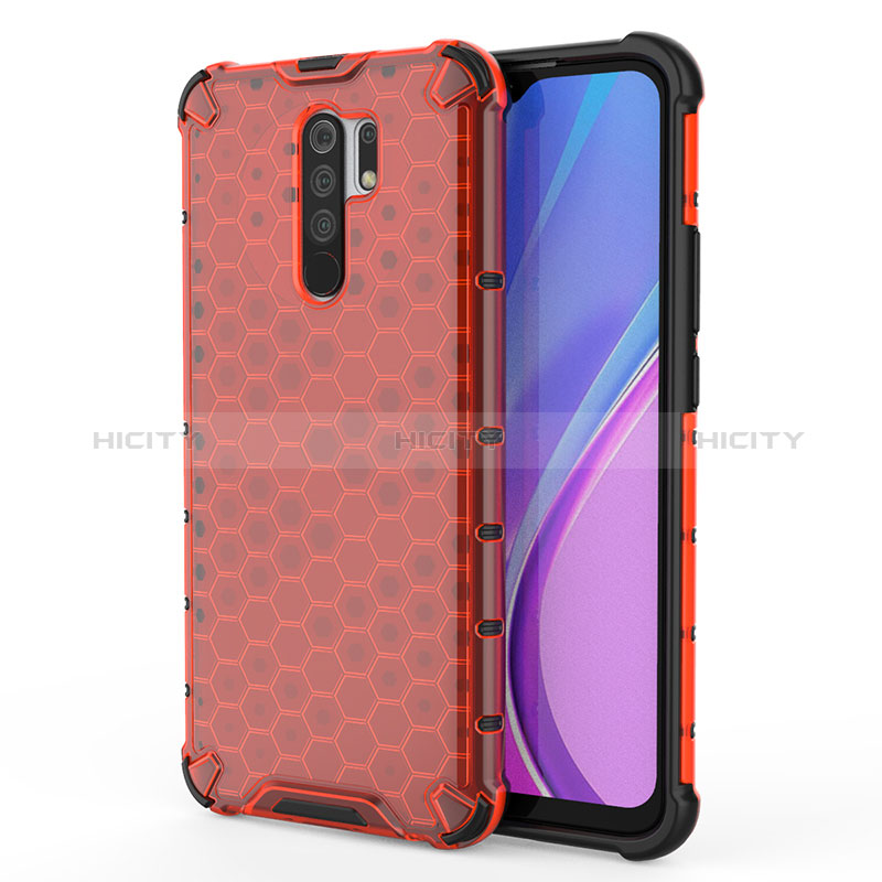 Coque Rebord Contour Silicone et Vitre Transparente Housse Etui 360 Degres AM1 pour Xiaomi Poco M2 Rouge Plus