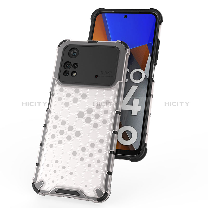 Coque Rebord Contour Silicone et Vitre Transparente Housse Etui 360 Degres AM1 pour Xiaomi Poco M4 Pro 4G Plus