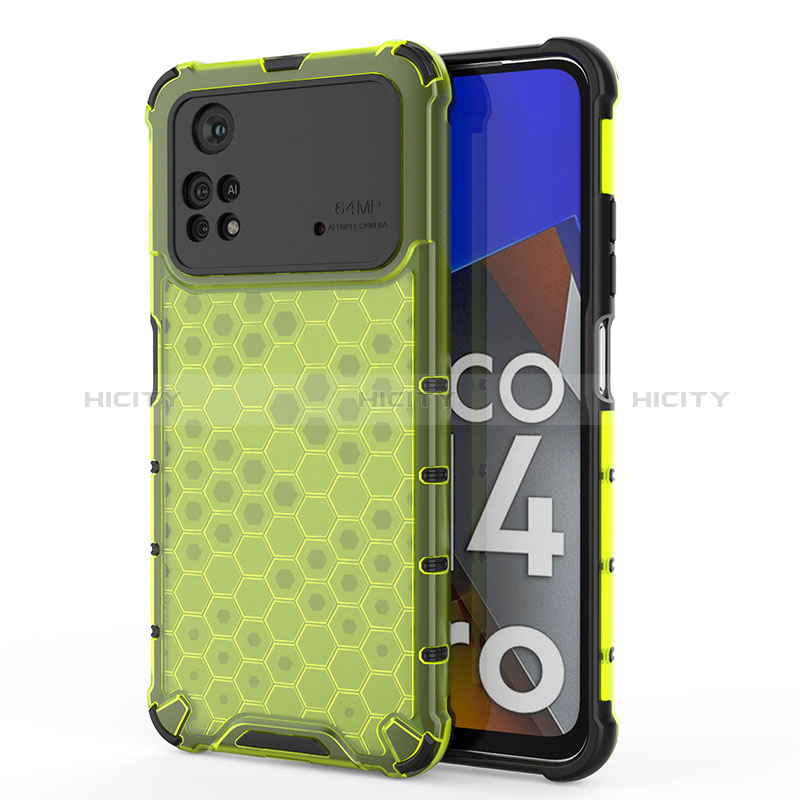 Coque Rebord Contour Silicone et Vitre Transparente Housse Etui 360 Degres AM1 pour Xiaomi Poco M4 Pro 4G Vert Plus