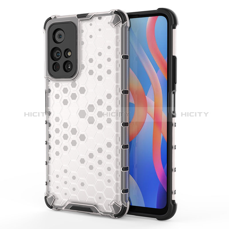 Coque Rebord Contour Silicone et Vitre Transparente Housse Etui 360 Degres AM1 pour Xiaomi Poco M4 Pro 5G Blanc Plus