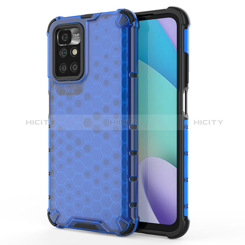 Coque Rebord Contour Silicone et Vitre Transparente Housse Etui 360 Degres AM1 pour Xiaomi Redmi 10 (2022) Bleu Plus