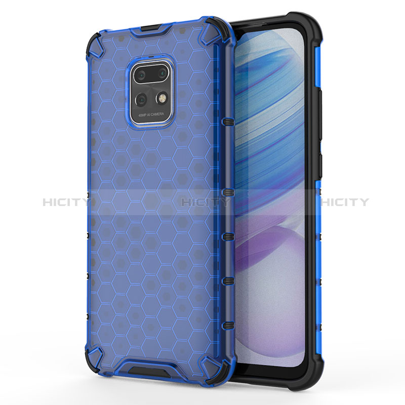 Coque Rebord Contour Silicone et Vitre Transparente Housse Etui 360 Degres AM1 pour Xiaomi Redmi 10X 5G Bleu Plus