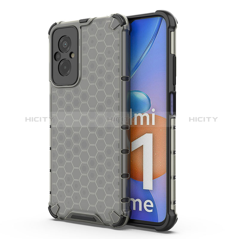 Coque Rebord Contour Silicone et Vitre Transparente Housse Etui 360 Degres AM1 pour Xiaomi Redmi 11 Prime 4G Noir Plus